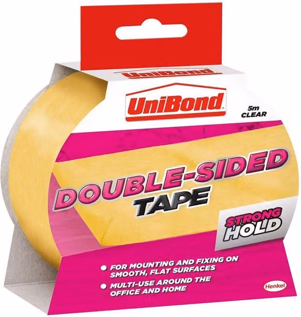 UniBond Double-sided Transparent Tape, Width: 38 mm, Length: 5 m – 1
