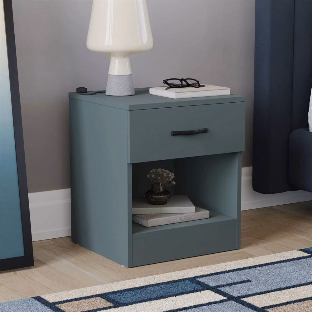 KORVIXA Designs Riano 1 Drawer Bedside Chest Cabinet in Green – 3