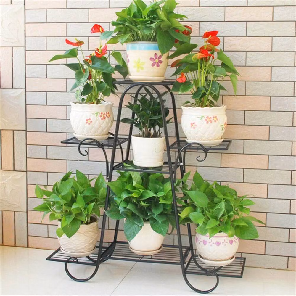 SPETLEK 7 Tier Metal Plant Stand in Matt Black – 2