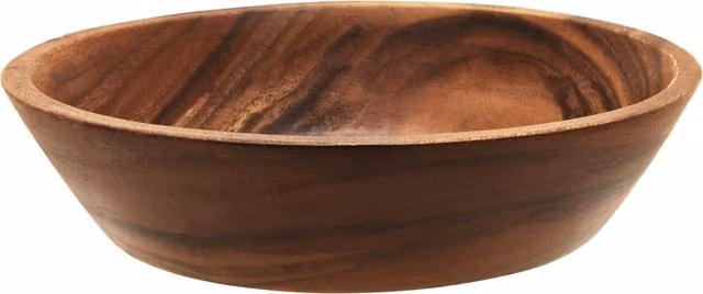 Premier Housewares Large Round Acacia Wood Salad Bowl, Brown, W/D/H: 20 x 20 x 5 cm – 4
