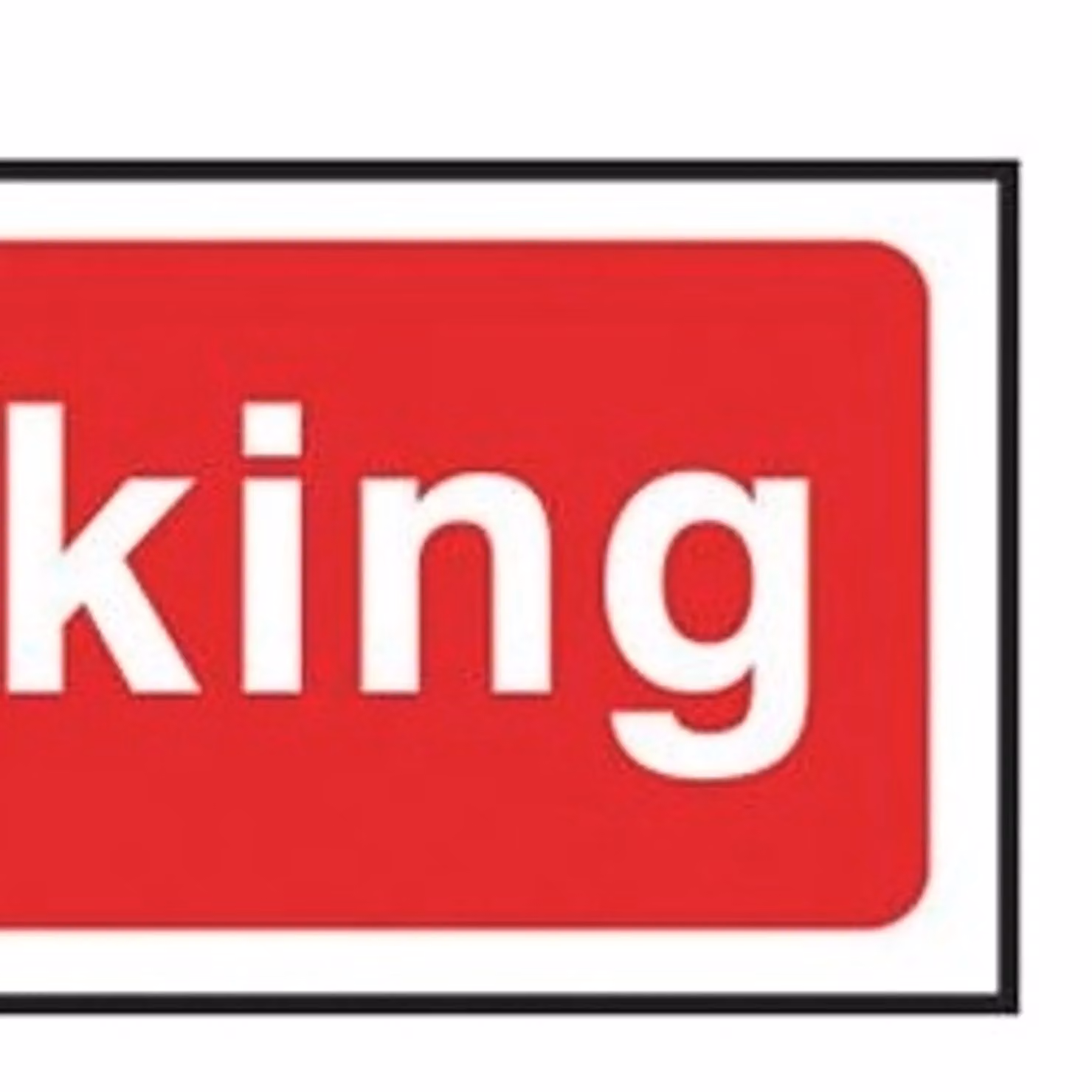 Scan Sign No Parking Multicolour Red Plastic Sign – 2