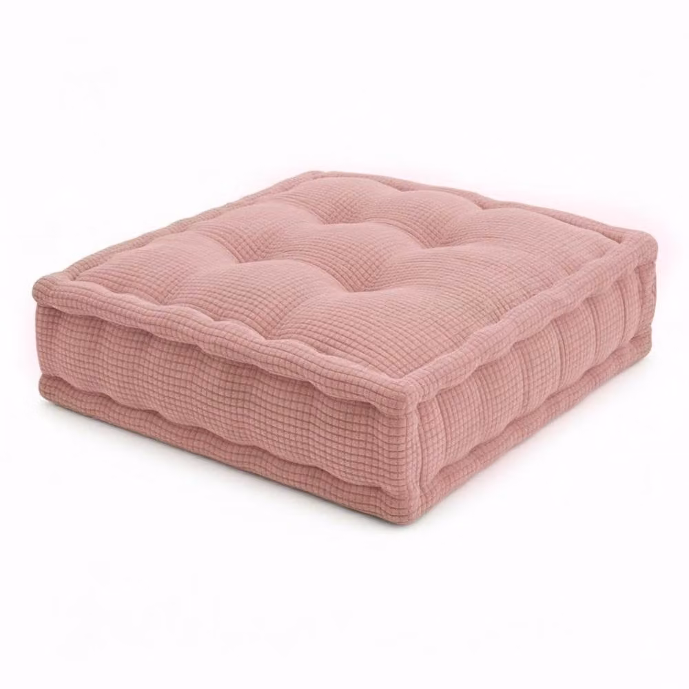 Snug City Teddy Fabric Square Booster Cushion in Pink, W/D/H: 45 x 45 x 1 cm – 2