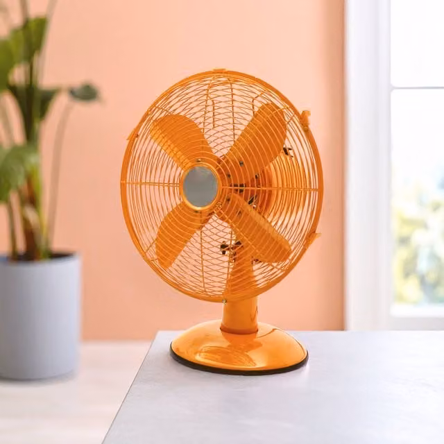 Orsina Oscillating Desk Fan in Orange