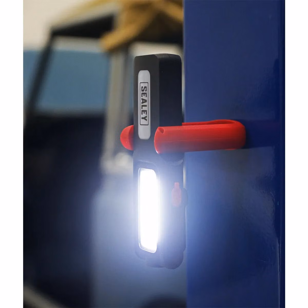 Loops Rechargeable Inspection Light with Power Bank, 5W COB and 3W SMD LED, Red – 5