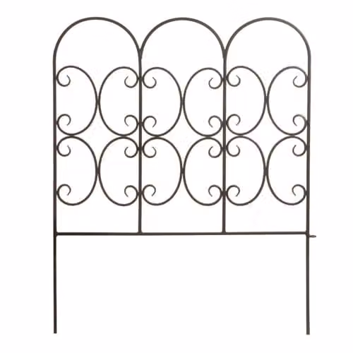 Primrose Triple Garden Arch Lawn Edging in Black Metal, Height: 79 cm – 1