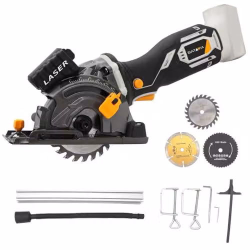 Batavia 89mm 18V Rechargeable Mini Saw Bare Unit in Yellow – 1