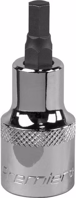 Loops 6mm Forged Hex Socket Bit, 1/2 inch Square Drive, Chrome Vanadium Steel, Silver – 1
