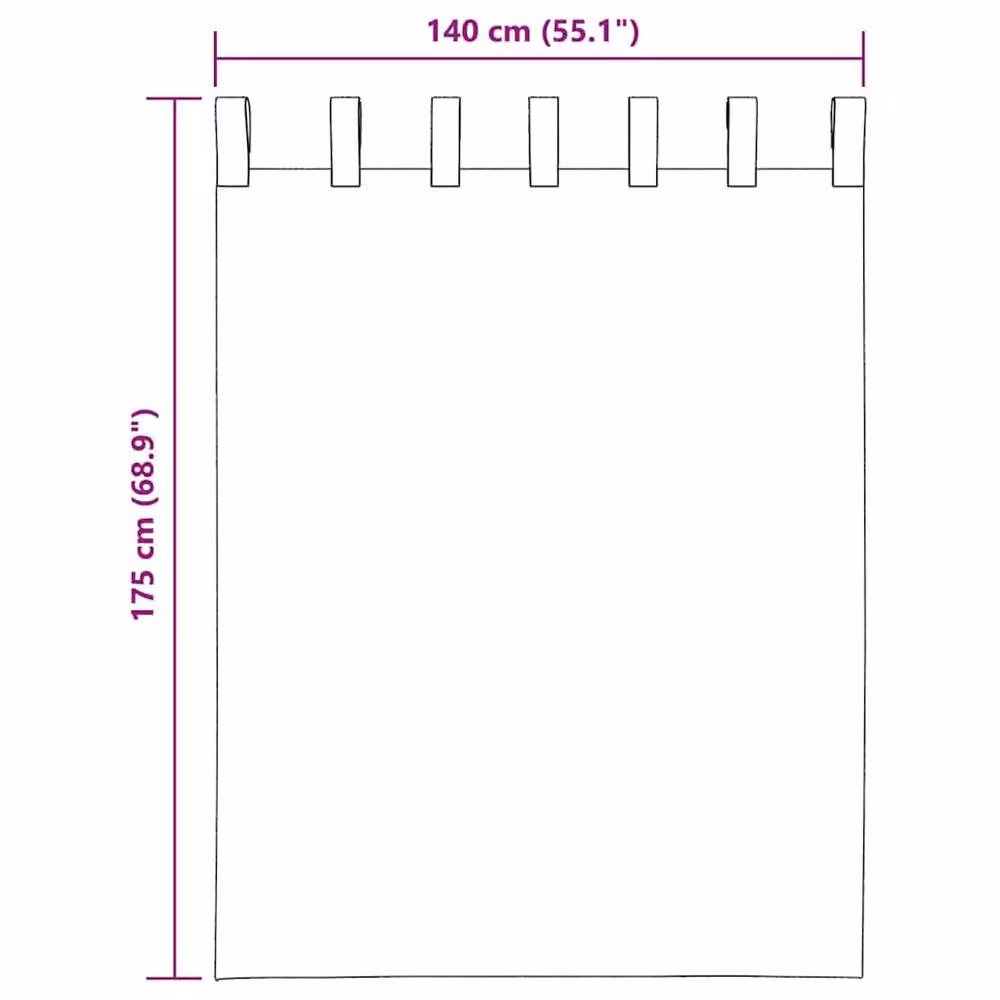 Berkfield Home Grey Voile Fabric Panel Curtains with Tabs, 2 Pack, W: 140 cm, H: 175 cm – 2