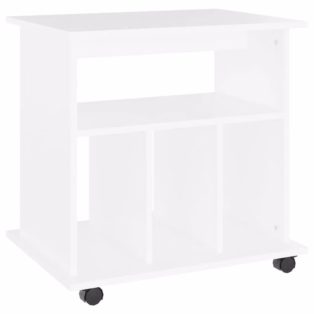 Berkfield Home Rolling Cabinet in White, W/D/H: 60 x 45 x 60 cm – 2