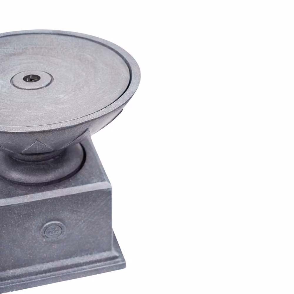 Ivyline Kew Bowl and Plinth Cascade Water Feature in Grey – 3