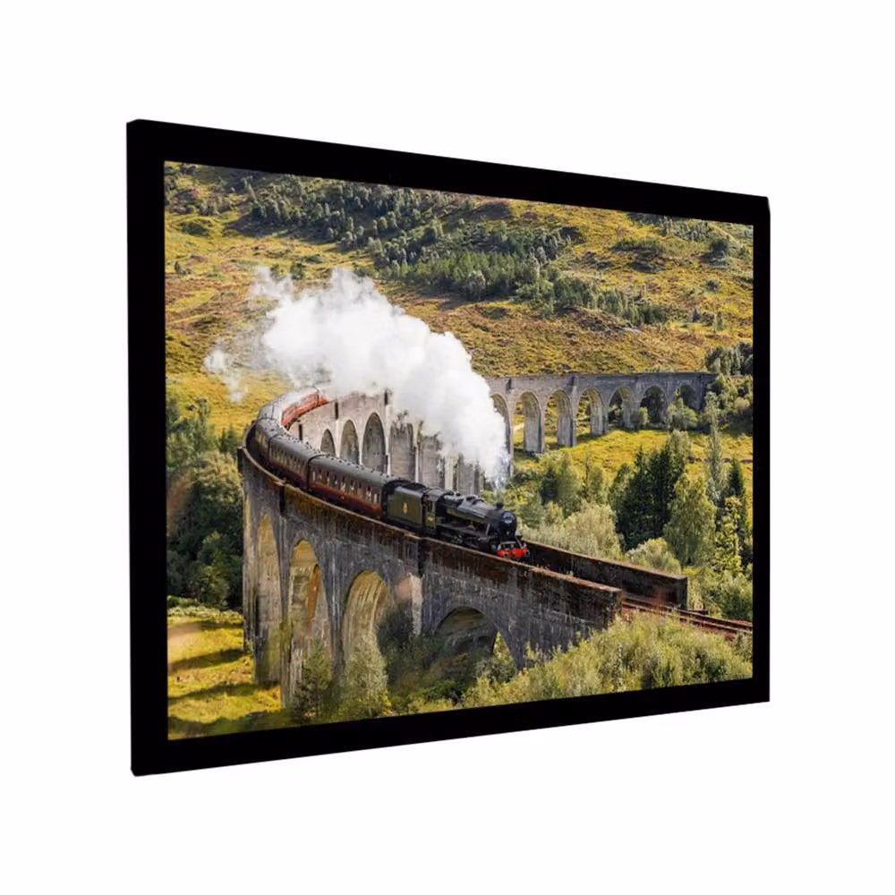 Pyramid International Steam Train On Glenfinnan Viaduct Wooden Wall Plaque in Green and Multicolour – 2