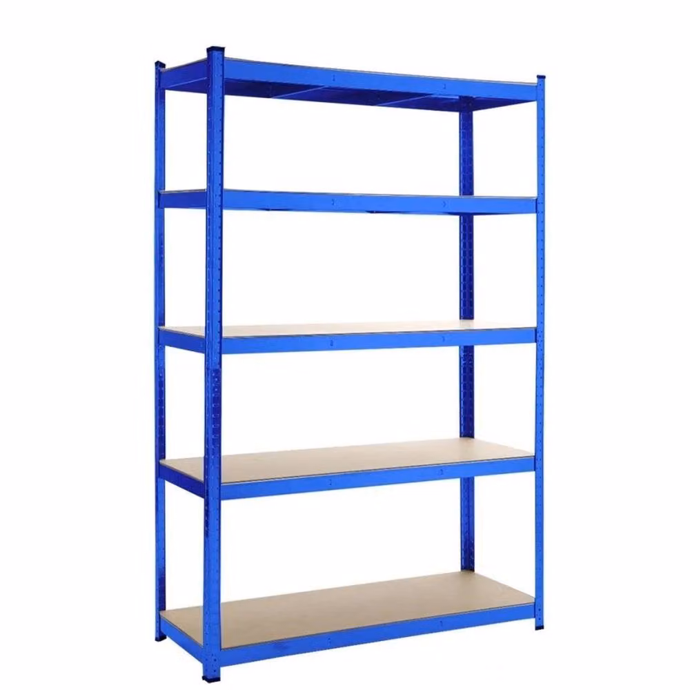 Hinsinc Blue Metal and MDF Industrial Racking Shelf with Adjustable Shelves, Blue, W/D/H: 50 x 50 x 50 cm – 2