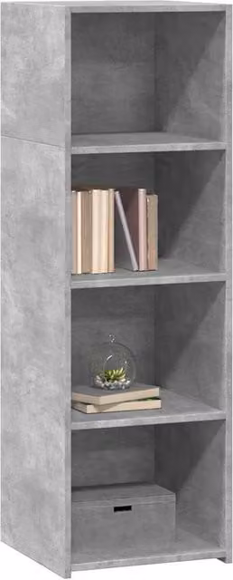 Berkfield Home Highboard in Concrete Grey, W/D/H: 40 x 41 x 124 cm