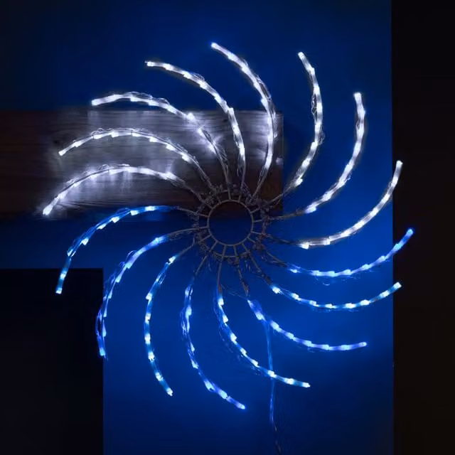 Samuel ALEXANDER 50cm Light up Christmas Spinner Decoration with 128 Blue and White LEDs – 1