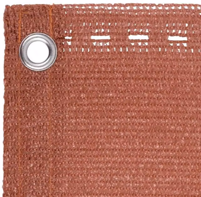 Berkfield Home Semi-Transparent Fabric Balcony Screen in Terracotta, W: 90 cm, H: 600 cm