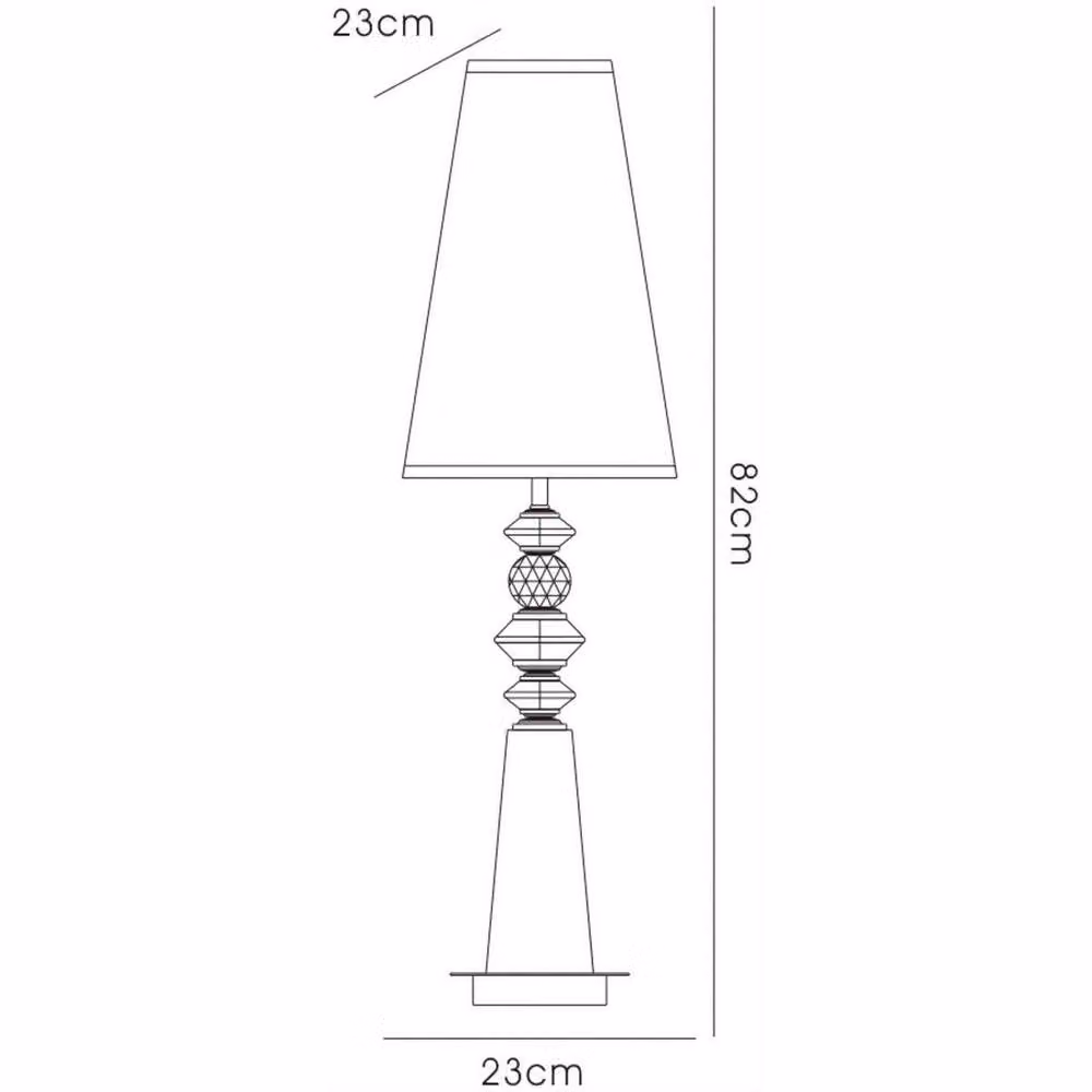 Netlighting Galata Table Lamp with Black Shade and White Crystal Details, E27 – 3