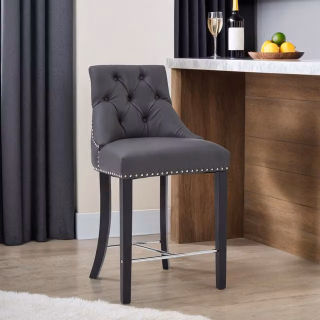 Orsina Grey Faux Leather Modern Dining Chair