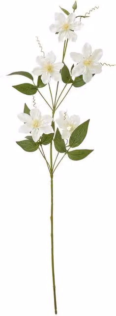 Hill Interiors Pearl Clematis Artificial Flower Spray in Beige and White