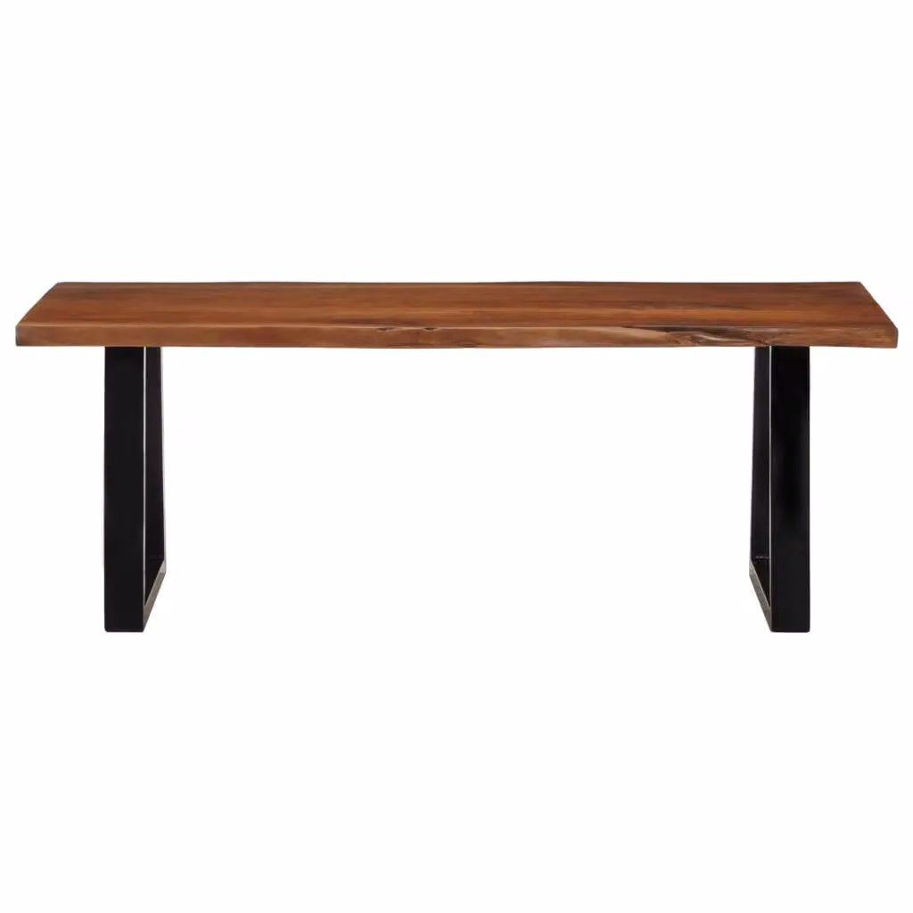 Berkfield Home Honey Brown Acacia Solid Wood Coffee Table with Live Edge, W/D/H: 110 x 55 x 40 cm – 2
