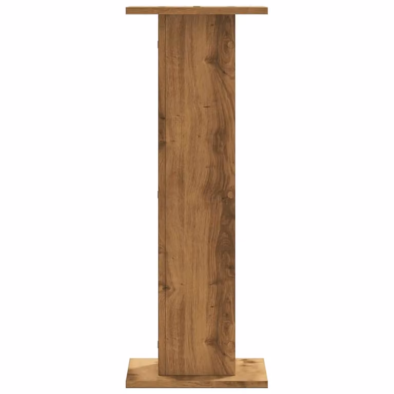 Berkfield Home Set of 2 Artisan Oak Plant Stands, Brown Engineered Wood, W/D/H: 30 x 30 x 80 cm