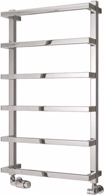 Bathroom Kingdom Glora Steel Towel Rail in Silver, W/H: 50.0 x 87.5 cm