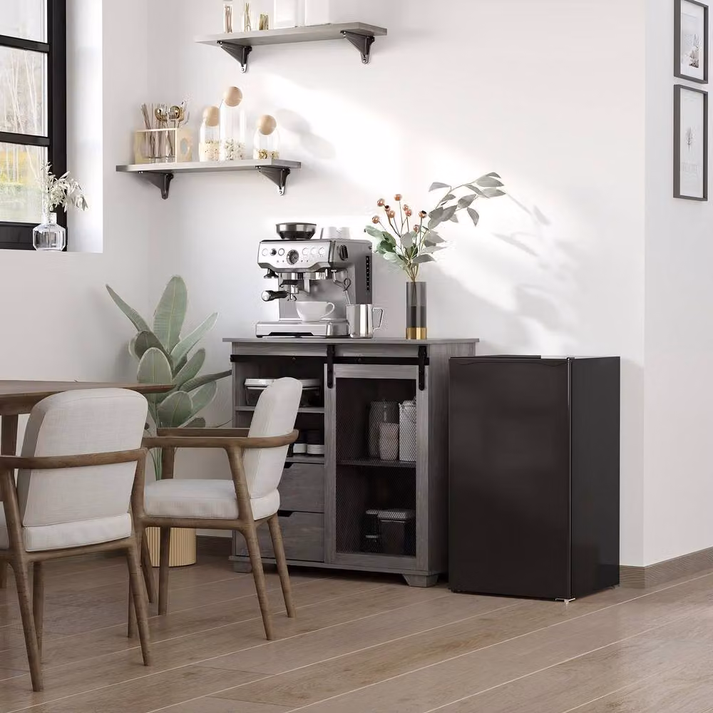 STILVORA Under Counter Fridge Freezer with Chiller Box, 91L, Black – 2