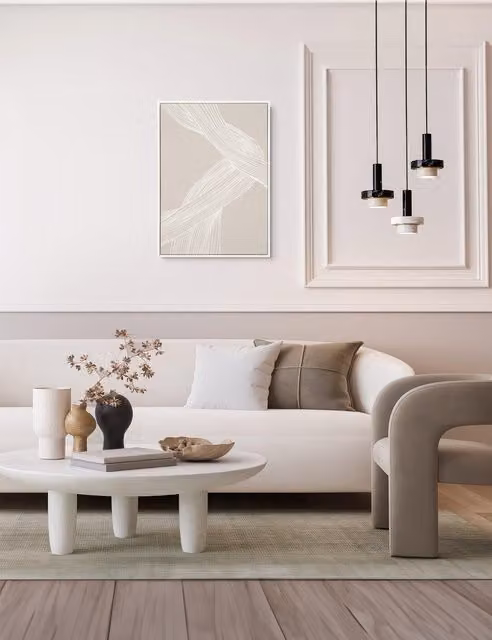 Gallery Direct Entangled Abstract Multicolour Rectangular Canvas Wall Art in White