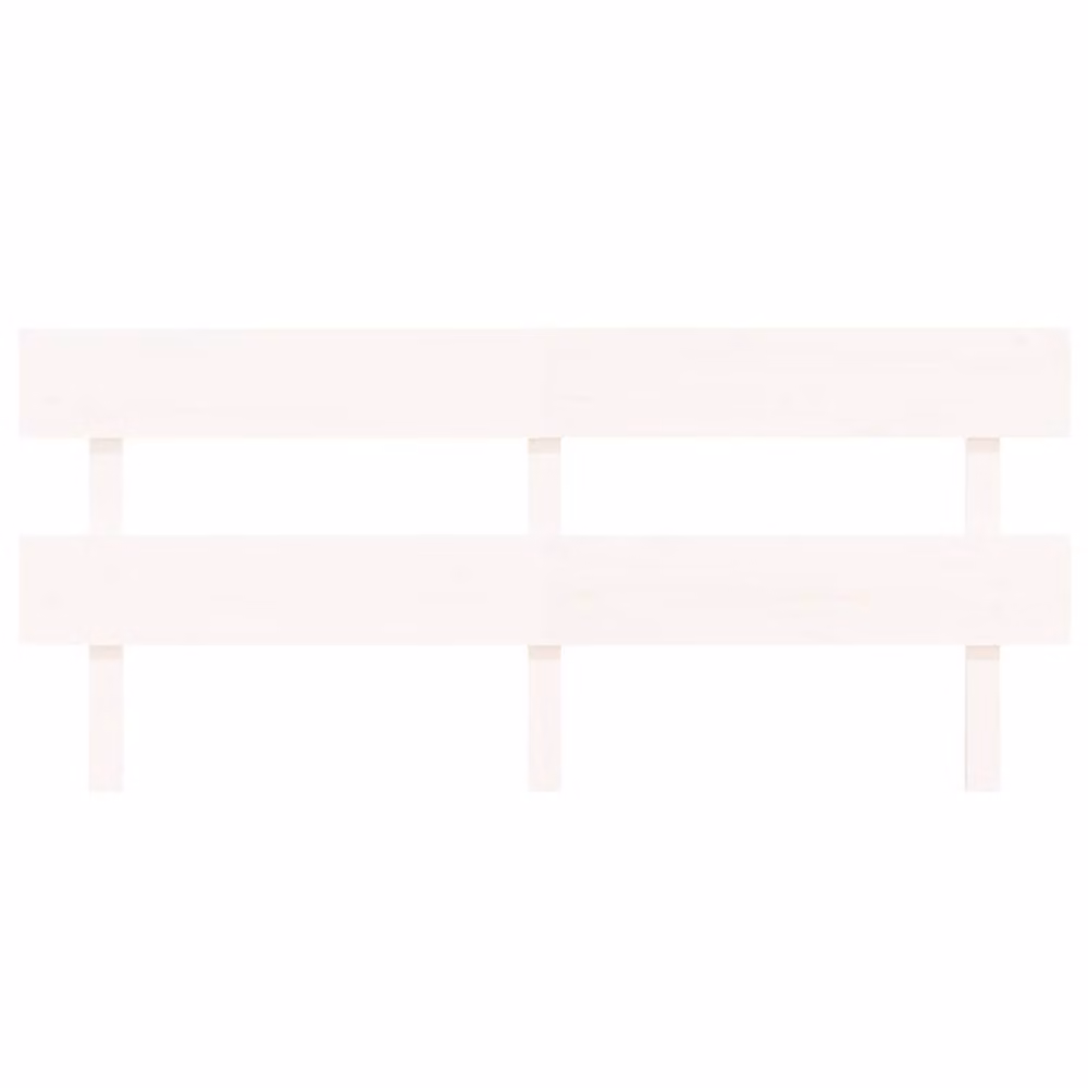 Berkfield Home White Rustic Solid Pine Wood Bed Headboard W/D/H: 204 x 3 x 81 cm – 2