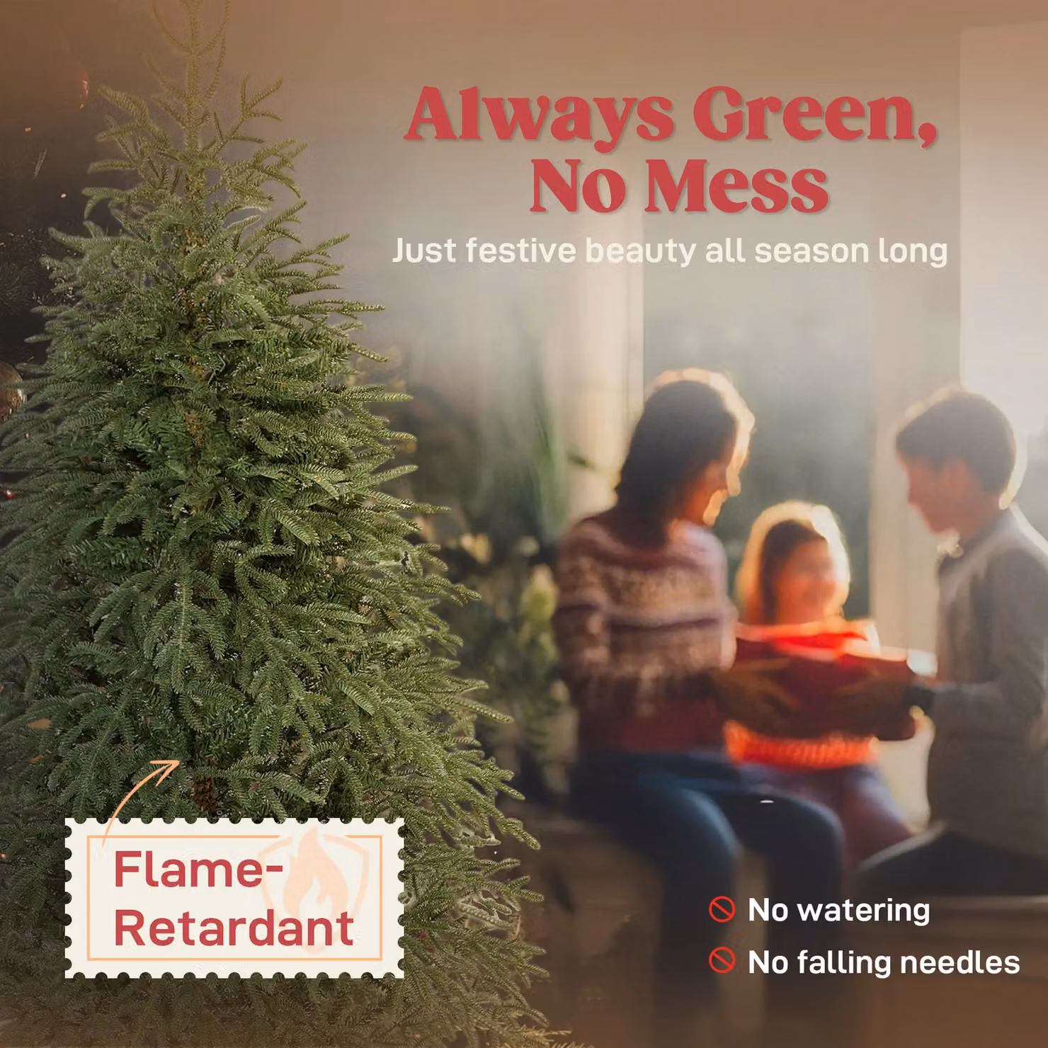 HOMCOM Green Full Spruce Christmas Tree, Height: 152.4 cm – 4