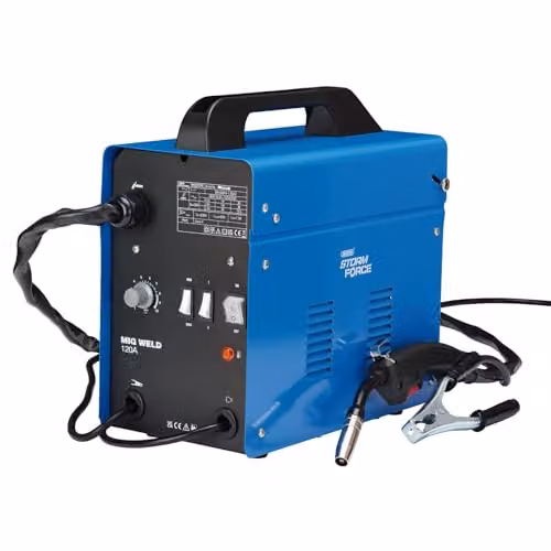 Draper Storm Force 70051 Gasless MIG Welder, 120A, Blue