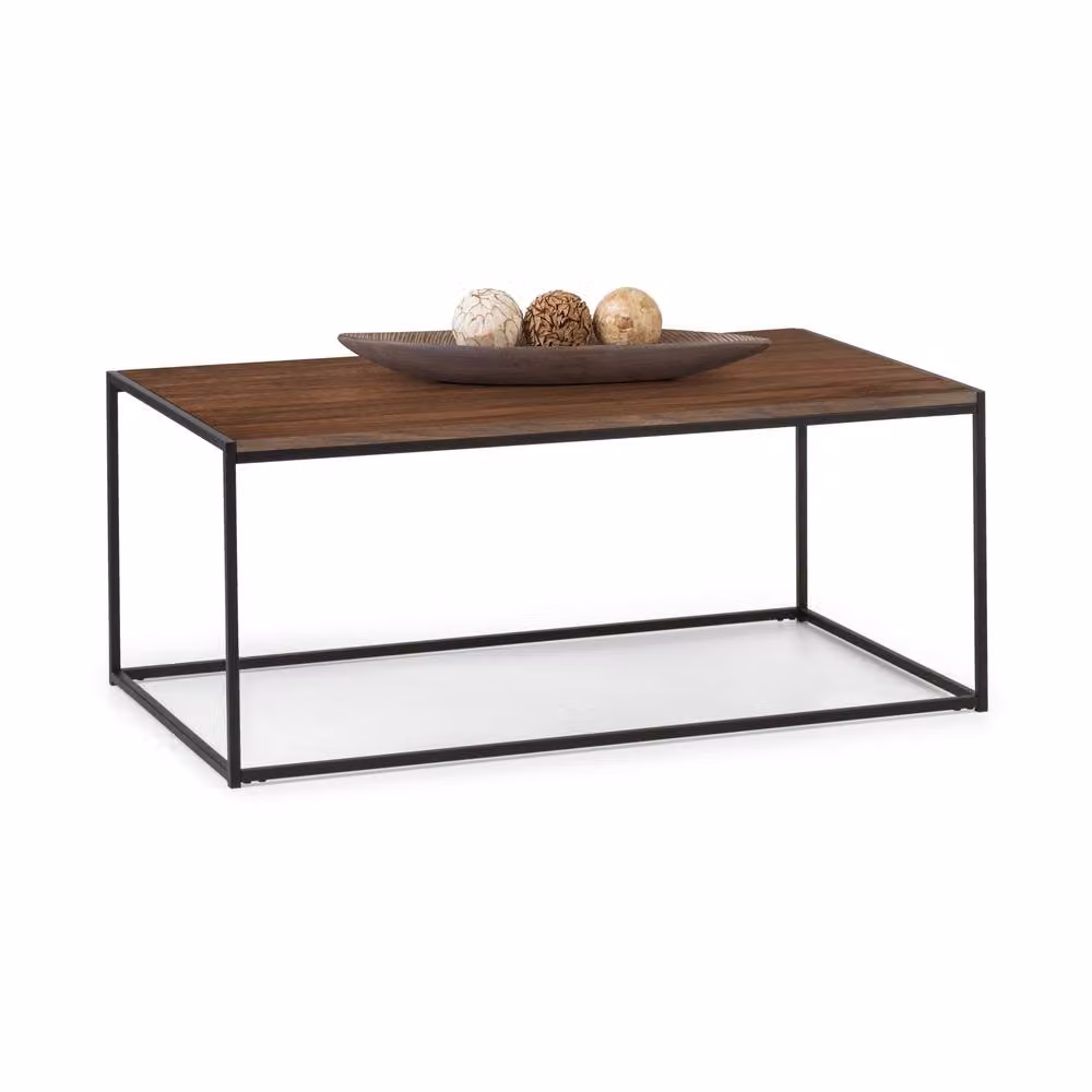 Cheshire Camden Industrial Style Coffee Table in Walnut and Black – 2