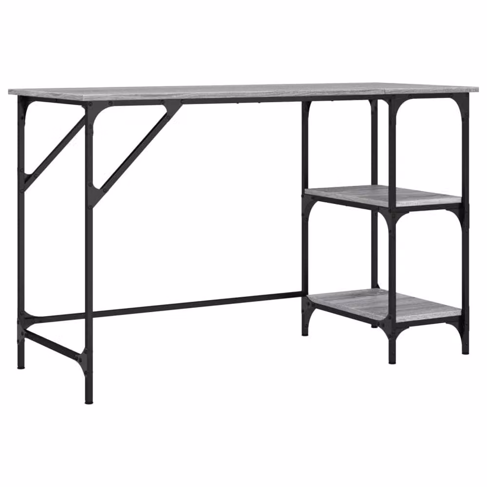 Berkfield Home Grey Sonoma Writing Desk with Metal and MDF Construction, W/D/H: 120 x 50 x 75 cm – 2
