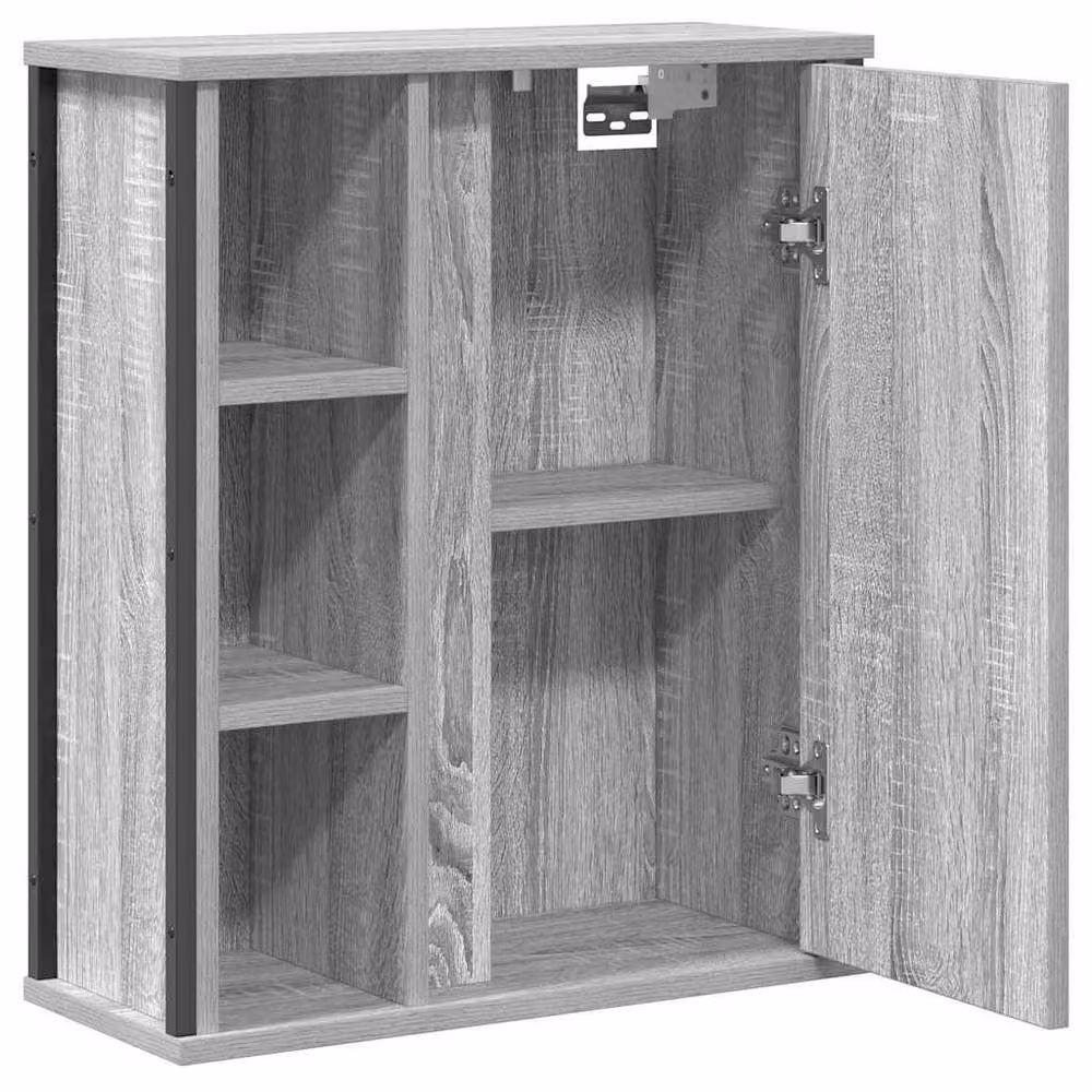 Berkfield Home Decorative Grey Sonoma Bathroom Wall Cabinet with Mirror, W/D/H: 50 x 21 x 60 cm – 3