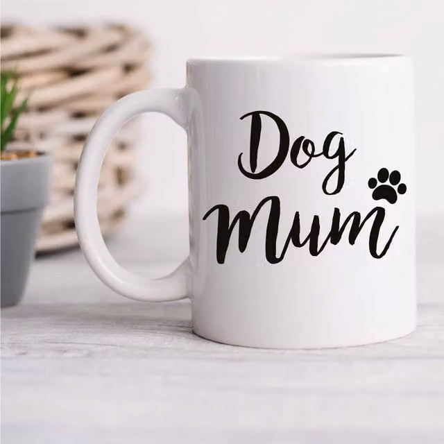 60 Second Makeover Limited Dog Mum Ceramic Mug in White