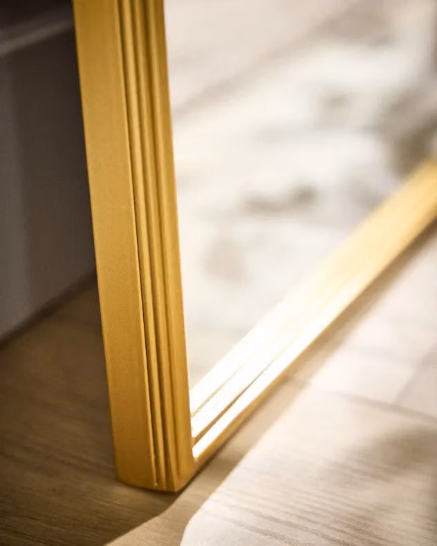 Dibor Vintage Style Gold Full Length Mirror with Rounded Arch, H 170 cm x W 60.5 cm – 2