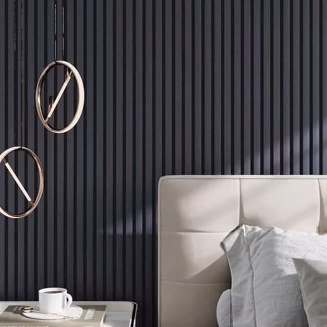 Darphe Black Melamine-Faced MDF Acoustic Wall Panels with PET Backing