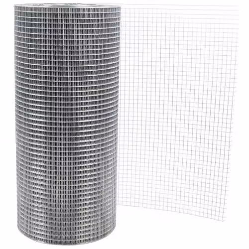 Actiaspet Hot-Dip Galvanised Steel Welded Wire Mesh, Silver, 15 m Roll