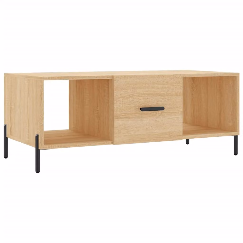 Berkfield Home Sonoma Oak Coffee Table in Brown, W/D/H: 102 x 50 x 40 cm – 2