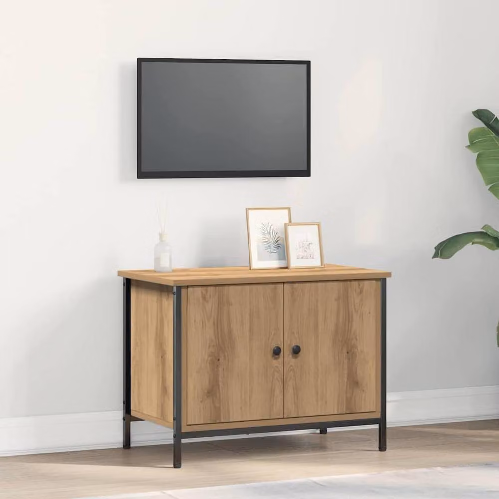 Berkfield Home Artisan Oak TV Stand in Brown, W/D/H: 60 x 35 x 45 cm – 2