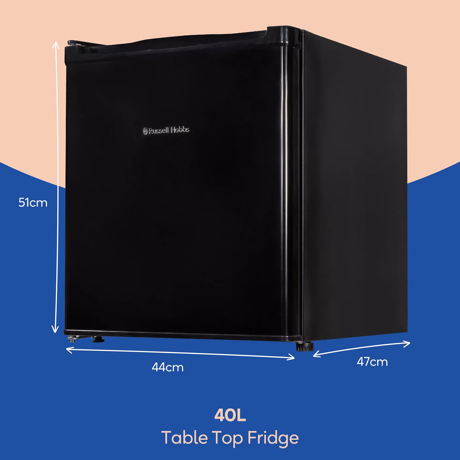 Russell Hobbs 40L Larder Mini Fridge in Black with Reversible Door and Bottle Rack – 2