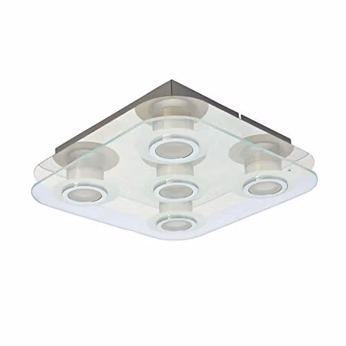 Italux Flavio Modern 5 Light Shade Cluster LED Ceiling Light, Grey