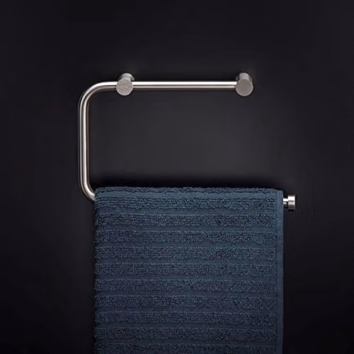 COSMIC Wall-Mounted Towel Ring in Matt Grey Stainless Steel, W/D/H: 20.5 x 3 x 13 cm – 3