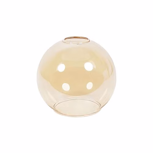 ValueLights Modern Sphere Glass Ceiling Light Shade in Grey with 4W Warm White LED Bulb, Width: 15.24 cm – 3