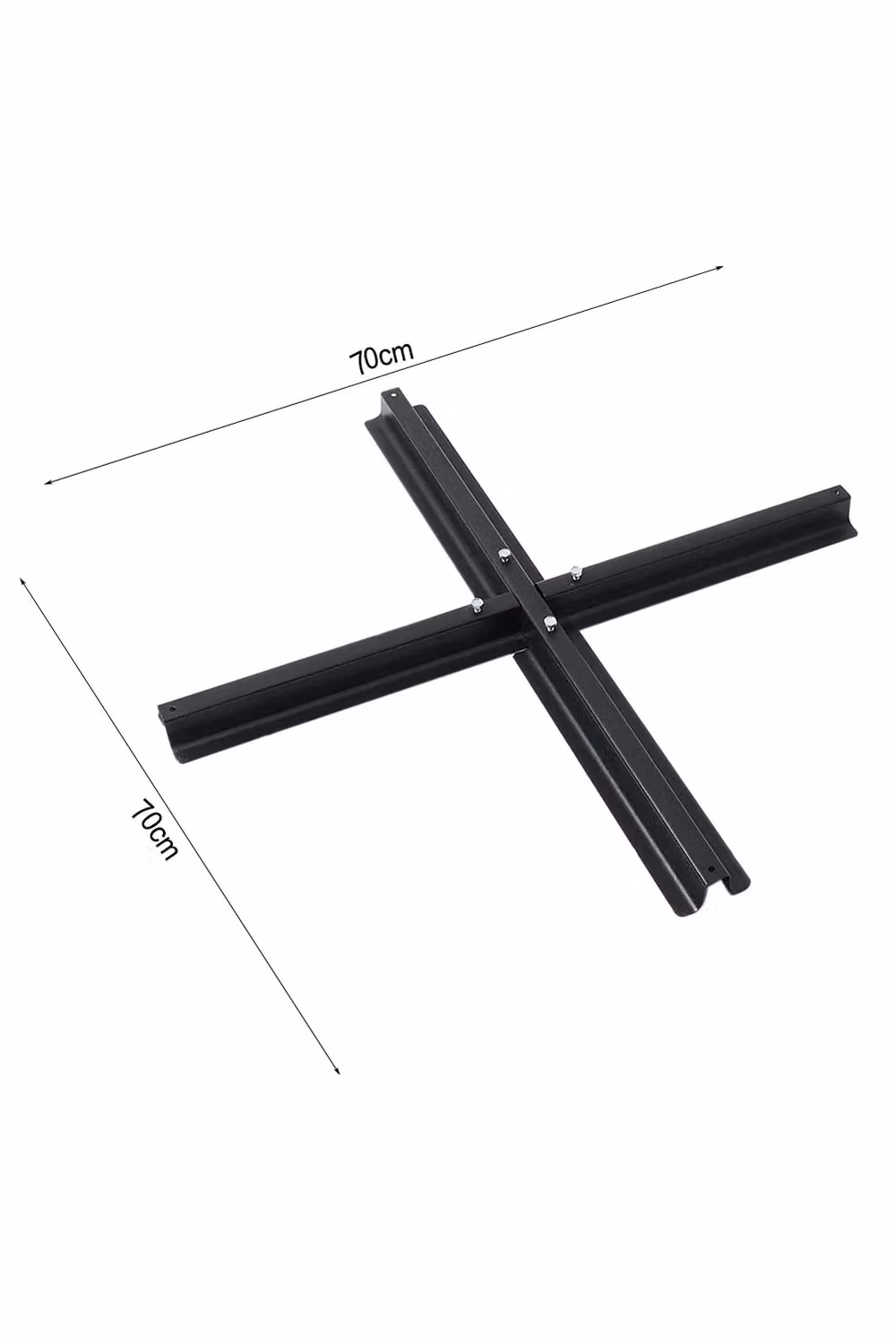 Living and Home Lightweight Metal Parasol Base, 48mm Black Cross Stand, 2kg – 2