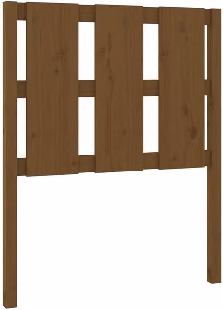 Berkfield Home Rustic Solid Wood Pine Bed Headboard, Honey Brown, W: 80.5 cm, D: 4 cm, H: 100 cm