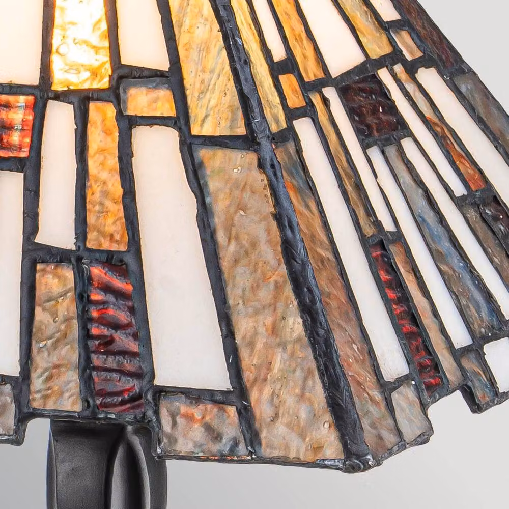 Netlighting Inglenook Midi Table Lamp in Valiant Bronze and Brown Art Glass – 2