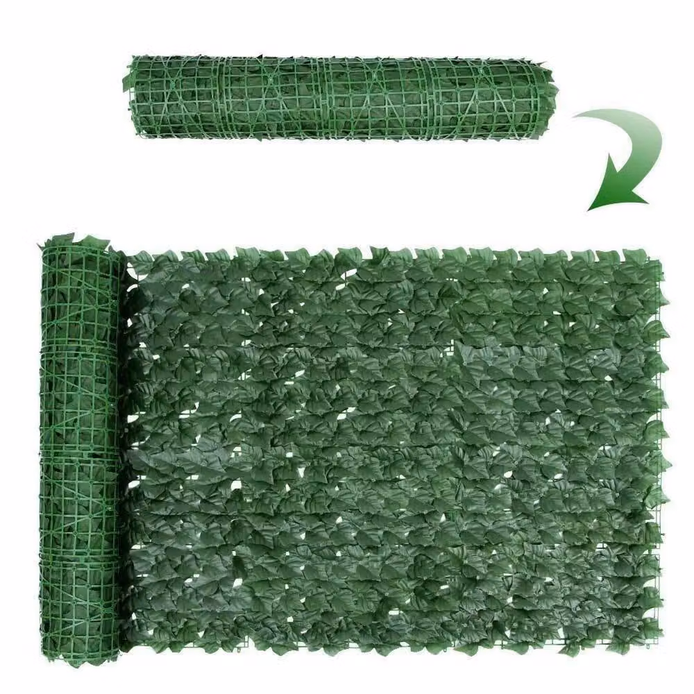 NESTLUNE Artificial Hedge Green Ivy Leaf Privacy Fence – 3