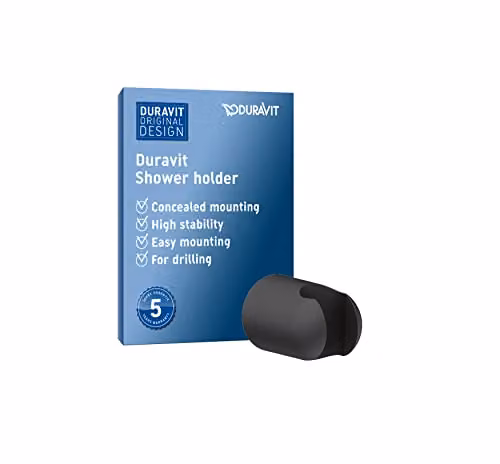 Duravit Universal Shower Head Holder and Hand Shower Bracket in Black Matt – 1