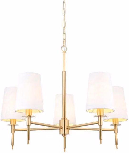 Netlighting Florence Dimmable 5 Light Multi Arm Pendant Ceiling Lamp in Yellow – 1