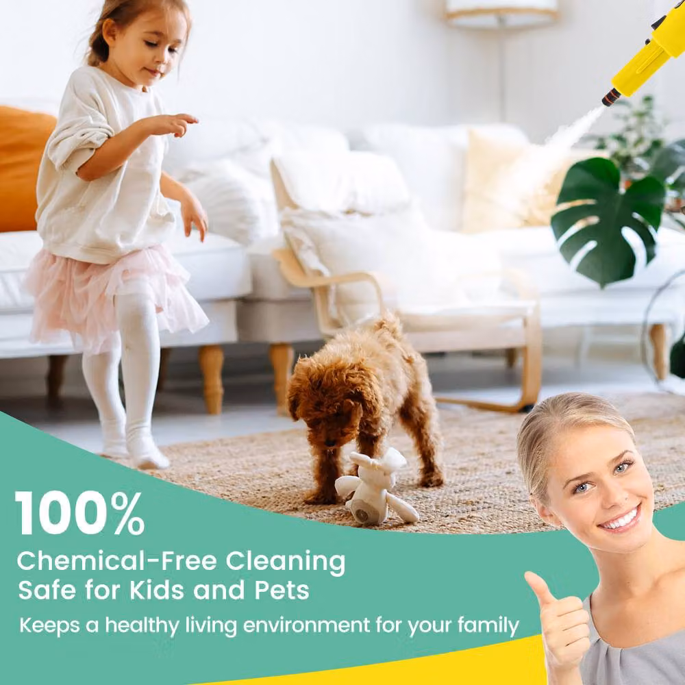 Costway Handheld Multi-Surface Steam Cleaner with Safety Lock, Yellow – 4